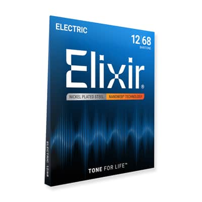 Elixir Nanoweb Nickel Wound 12-68 Electric Baritone Guitar Strings [12302] image 3