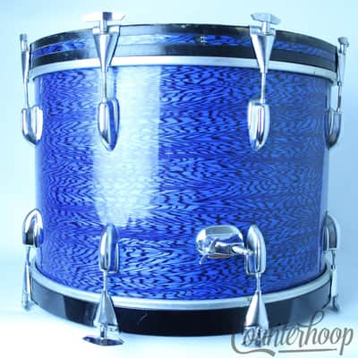 Slingerland 20x14"Blue Agate Virgin Bass Drum 3Ply H/Maple Vintage 70s Niles,IL image 4