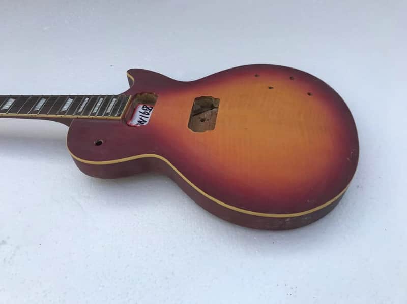 Cherry Burst Les Paul LP Style Guitar Body, Maple Neck and Rosewood Fingerboard image 1