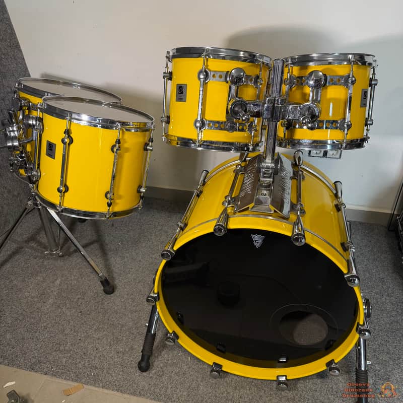 RARE! Sonor Designer Birch 22,10,12,14,16 Drum Kit - Yellow image 1