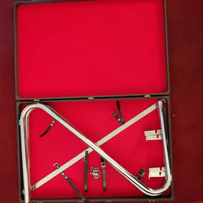 Vox Organ Stand 1960s Chrome Vox Jaguar Z Stand exel conditio W/ Cross Bars, wing nut and hardware & Old Case image 2