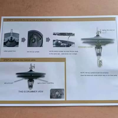 Lemon HHC14 14” Hi Hat Cymbals for Roland Alesis image 6