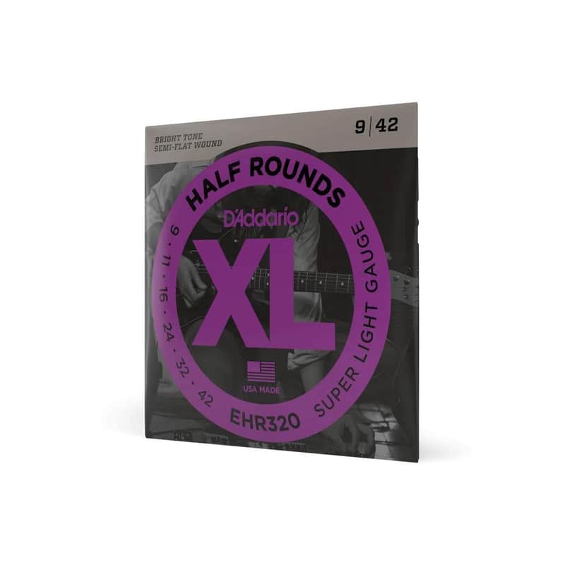 D'Addario XL Half-Round Electric Guitar Strings | 09-42 (Super Light) image 1
