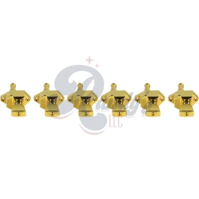Kluson KVDF-6-G Firebird® "Banjo" Tuners (Vintage Diecast Series) 6-In-Line - Fits Gibson® CLOSEOUT-Gold image 1