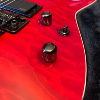 ESP Eii, E-ii, & LTD Deluxe Volume & Tone KNOB SET (2) metal dome knobs,- Black Nickel aka Cosmo Black *MADE IN JAPAN* Horizon, Mii, M-1000, MH-1000, etc etc image 2