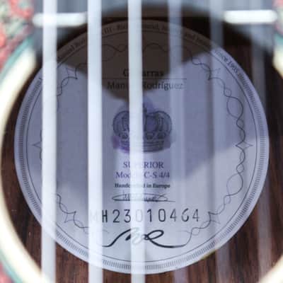 Manuel Rodriguez Superior Series C-S Solid Spruce Top 4/4 Size Classical Guitar image 10