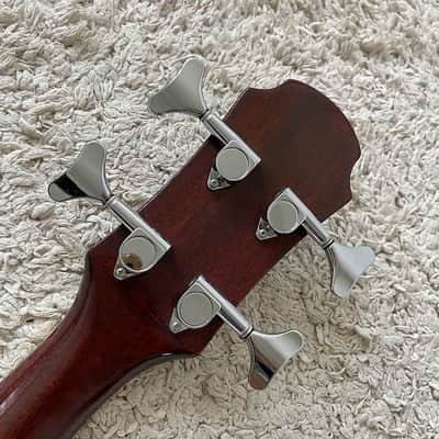Aria 4 String Acoustic Electric Bass, Spruce Wood Top Body, Mahogany Neck image 6