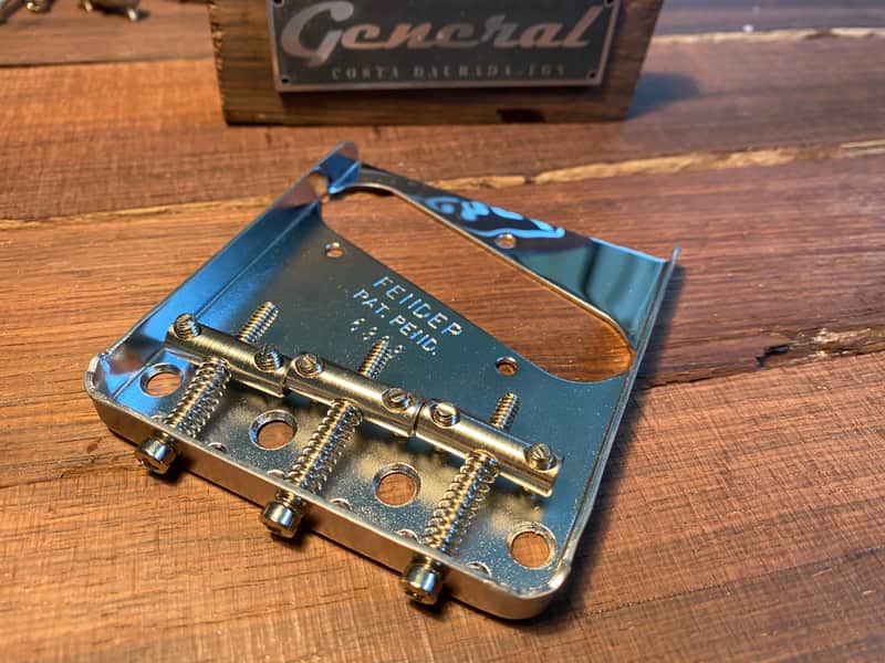 General Vintage Tone  Telecaster 1955 - 1958 Bridge plate Fender USA and GVT steel saddles imperial image 1
