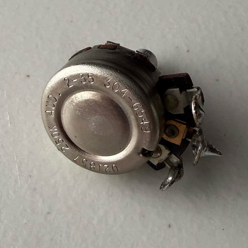 1965 Stackpole Solid Shaft 250k Pot for Telecaster Jaguar Jazzmaster P-Bass or Jazz Bass (E-190) image 1