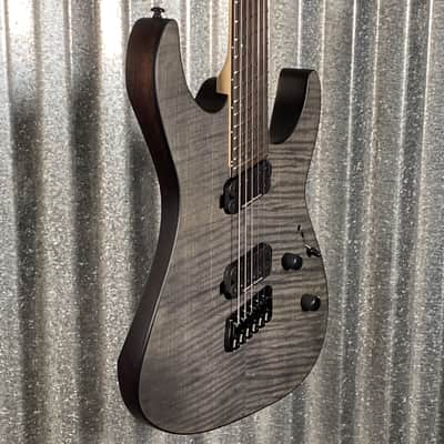 ESP LTD M-1000 Multi Scale Flame Top See Thru Black Satin Guitar M1000MSFMSTBLKS #0382 Used image 5