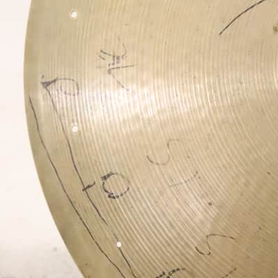 Zildjian 21" A Avedis Sizzle Ride Cymbal Vintage 1960's 2,711g's image 5