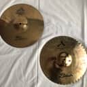 Zildjian 14" A Custom Mastersound Hi-Hat Cymbals (Pair) 1999 - Present - Brilliant