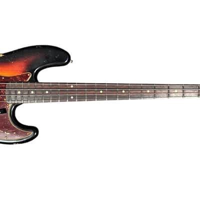 Fender Custom Shop Time Machine Heavy Relic 1961 Jazz Bass, Faded Bleached 3 Tone Sunburst /Rosewood SIMILAR ON ORDER ETA Dec. 2026 image 14