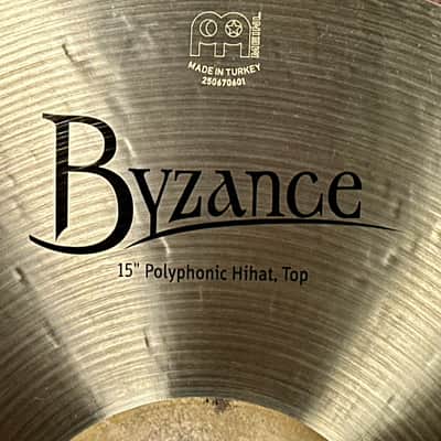 15" Meinl Byzance Jazz Thin Hi-Hat Cymbal Pair 1160g/1442g *Video* image 4