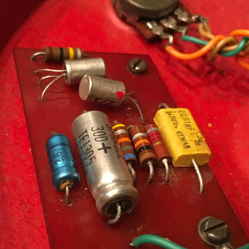 VINTAGE ORIGINAL RED 1968 DALLAS ARBITER FUZZ FACE GUITAR EFFECT