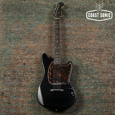 2010 Fender FSR '69 Mustang MG-MH-STP Matching Headstock Stoptail Matte Black Made in Japan MIJ image 2