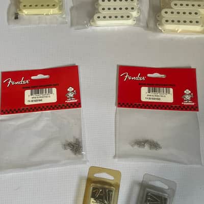 Lot of Fender Stratocaster Pickup Mounting Screws/Springs & Covers image 3