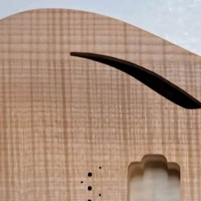 Shepard Custom Guitars Custom Telecaster Body Semi-hollow Backroute F Hole Optional Quilted Maple Top On 1pc Mahogany 2026 - Unfinished image 12