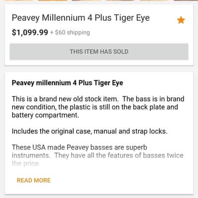 Peavey USA Millennium  1996 Tiger Eye image 5