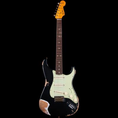 Fender Custom Shop 1961 Stratocaster Heavy Relic Rosewood Board Black R120468 image 4