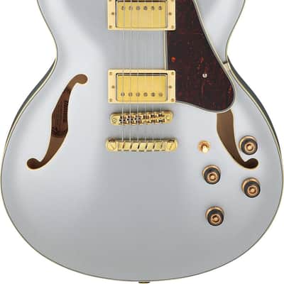 Ibanez AS73G-MSF Artcore Hollow Body Guitar 6-String - Moonstone Silver Flat image 2