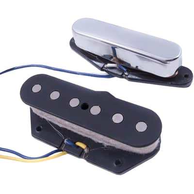 Fender Deluxe Drive Telecaster Pickups, Set of 2, Black and Chrome image 2