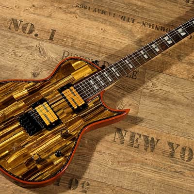 Tiger´s Eye top? I am not kidding you - this Chronos guitar has a real gemstone top! image 9