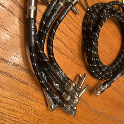 Fender Custom Shop FG10BSL / FG6ILLBS A2Q212 Instrument/Patch Cables 2013 - Black & White Tweed image 6