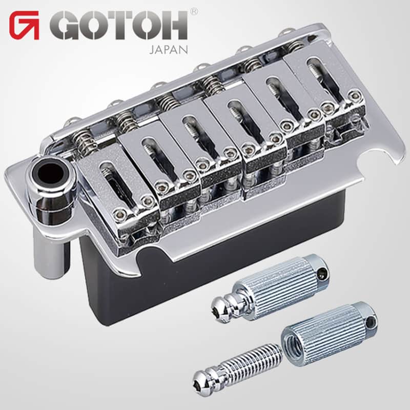 NEW Gotoh 510T-FE1 Non-locking 2 Point Tremolo Bridge w/ Hardware - CHROME image 1