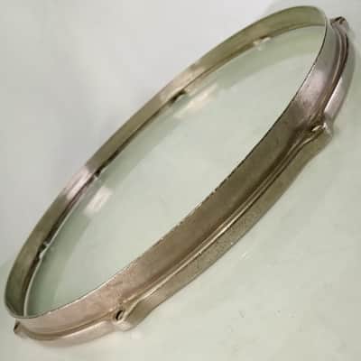 Leedy 15"Brass Double-Flange Snare Drum/Tom Rim/Hoop Stick-Chopper NOB Vintage20 image 2