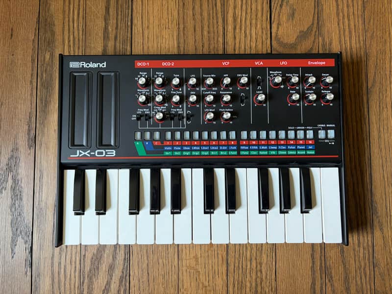 Roland JX-03 Boutique Series Synthesizer Module with K-25m Keyboard 2016 - Present - Black image 1