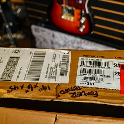 Fender American Professional II Telecaster MN 3 tone Sunburst 7lb 9.8oz US210062416 image 22