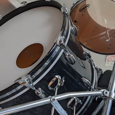Slingerland Vintage 1979 Piano Black Drums w/14x5 Sound King Snare & Slingerland Tom Stand (22x14, 15x10, 16x16) image 6