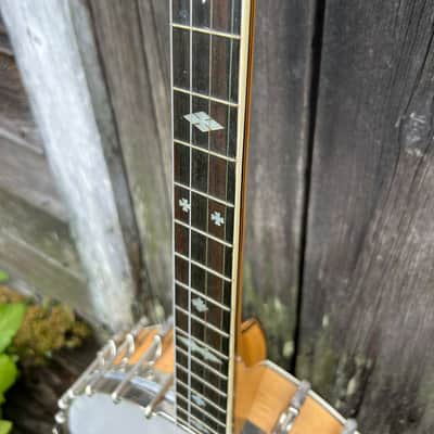 The Bacon Blue Ribbon Style A Tenor Banjo with Original Koverite Case Natural 1920s image 7