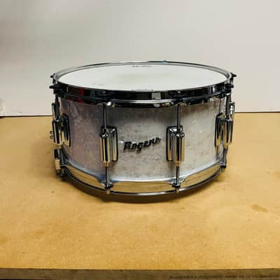 Rogers #37 Dyna-Sonic 6.5x14" Wood Snare Drum with Beavertail Lugs Reissue 2018 - 2020 - White Marine Pearl image 1