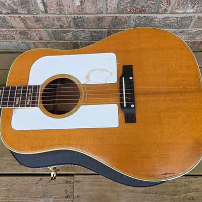 Vintage 1966 Gibson FJN Folk Acoustic Guitar w/ TKL Hardshell Case! image 3