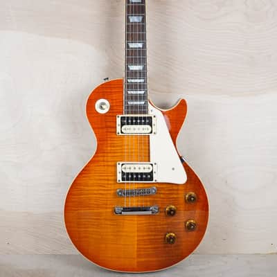 Burny Super Grade RLG-55 2004 Vintage Cherry Sunburst Roswell HAF Zebra PUs w/ Bag image 2