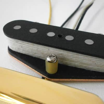 Q pickups Telecaster A5 Pickups SET Gold Plated Vintage Tele Guitar Hot Bridge Classic image 3