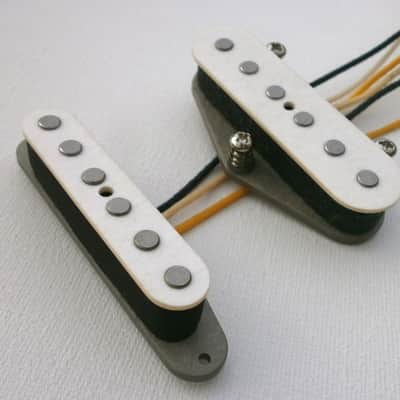 Telecaster Pickups Set WHITE Coil Tapped A2 and A5 HOT Hand Wound Fits Fender Q pickups Custom Shop Tele image 4