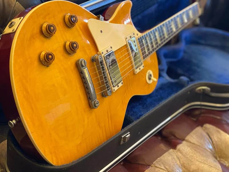Very Rare Orville by Gibson Japanese Left-Handed Amberburst Les Paul Standard 1992 with HSC image 1