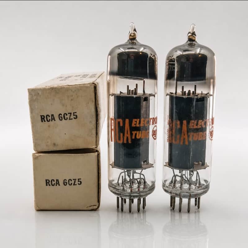 NOS MATCHED CODE MATCHED PAIR RCA 6CZ5 /BLACK PLATES/JUKEBOX tubes image 1