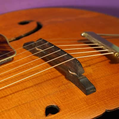 1940s SS Stewart (Harmony-made) Archtop Guitar (VIDEO! Fresh Work, Ready to Go) image 11