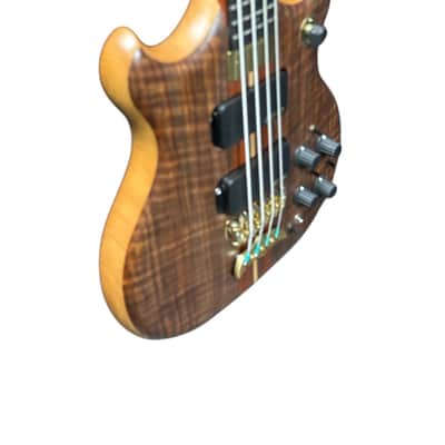 Alembic Stanley Clarke "Brown Bass", Flame Walnut with Ebony, BLUE LEDS *IN STOCK*** image 4