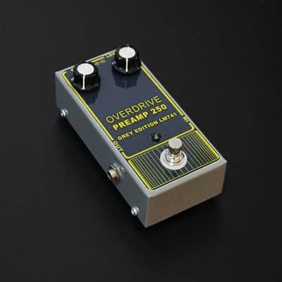 Handmade Boutique 250 Overdrive preamp Gray LM741CN 70's Vintage guitar pedal distortion NOS dod image 2