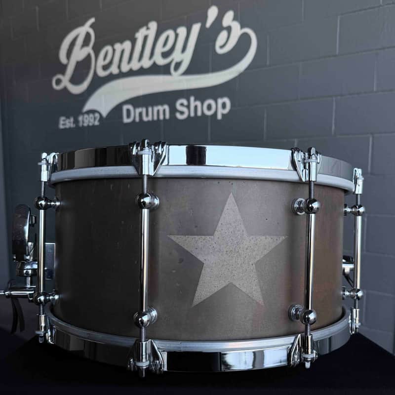 ~WOW!~ Dunnett James Trussart Collection 7x14 Lone Star Patina Mild Steel Model Snare Drum w/ CR Hoops & Dunnett Bag (DH Rm 4) image 1