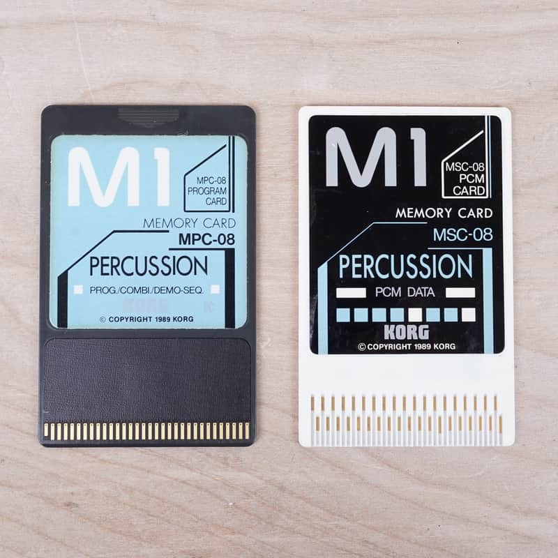 Korg M-1 MSC-08 and MPC-08 Percussion Memory Cards Set 1989 image 1