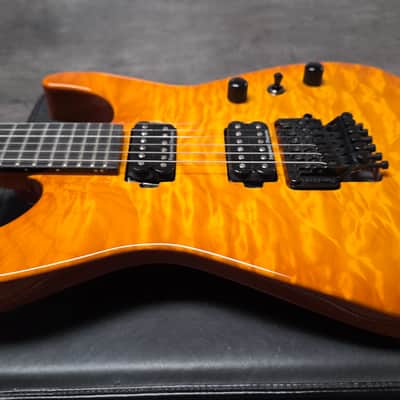 Jackson Custom Shop Dinky DK1 Made in USA Mahogany Body Figured AAA Quilt 10 Top American Super Stratocaster Fender-era PC1 image 9