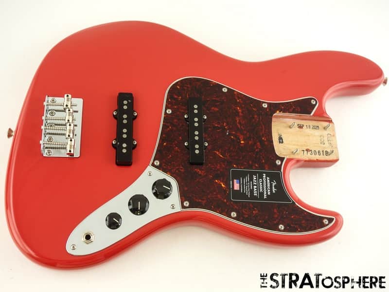 Fender American Professional Classic Jazz Bass LOADED BODY Bass Faded Dakota Red image 1