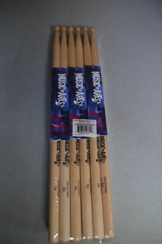 On-Stage MW5A 5A Wood Tip Maple Drumsticks (12 Pair) image 1
