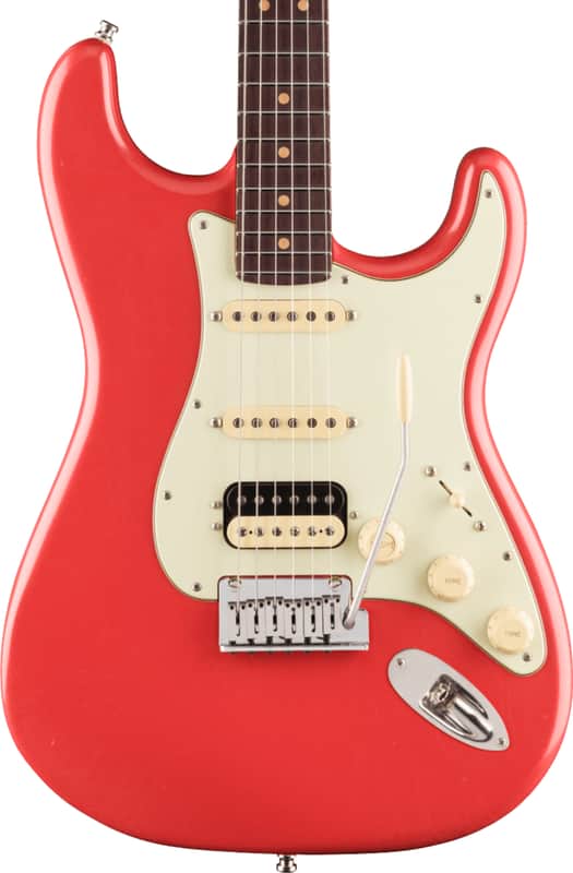 Fender American Ultra Luxe Vintage '60s Stratocaster HSS Electric Guitar, Rosewood Fingerboard, Fiesta Red image 1